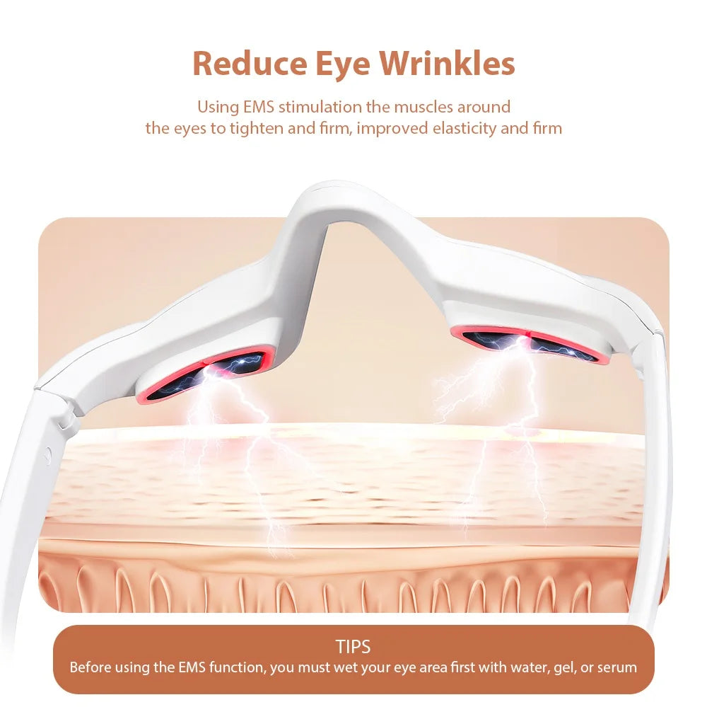 Foreverlily EMS Eye Massager — Red Light Therapy for Tired Eyes