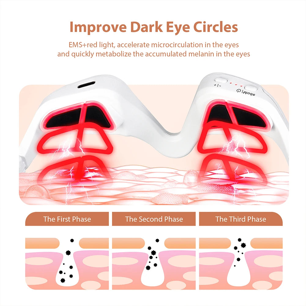 Foreverlily EMS Eye Massager — Red Light Therapy for Tired Eyes