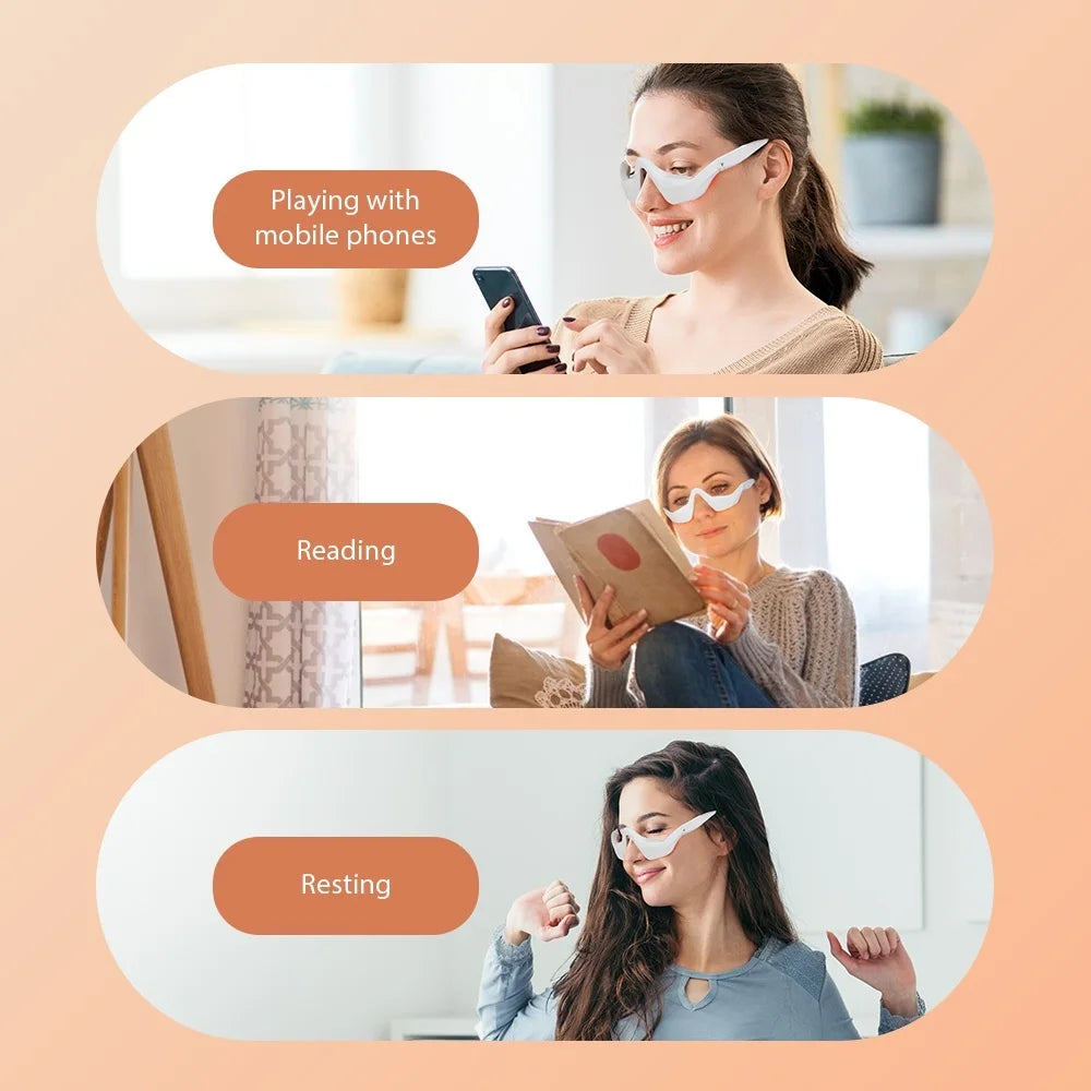 Foreverlily EMS Eye Massager — Red Light Therapy for Tired Eyes